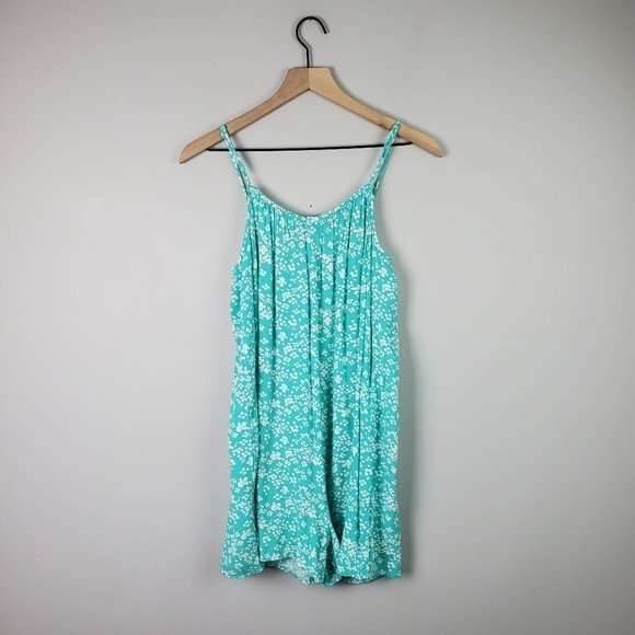 Aerie Sea Foam Blue Print Romper Small BNWT - Picture 8 of 10